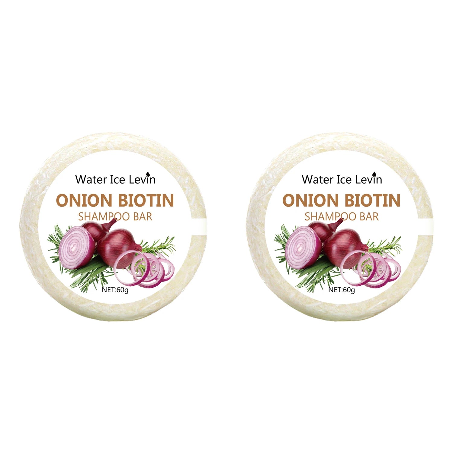 Onion and Biotin Shampoo Soap - 60g, Suitable for All Hair Types, Moisturizing and Smoothing