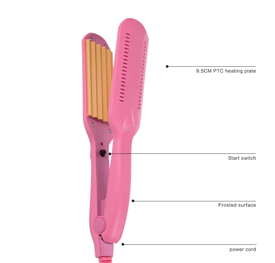 Professional hair curler Crimper Ceramic Corrugated Curler Curling