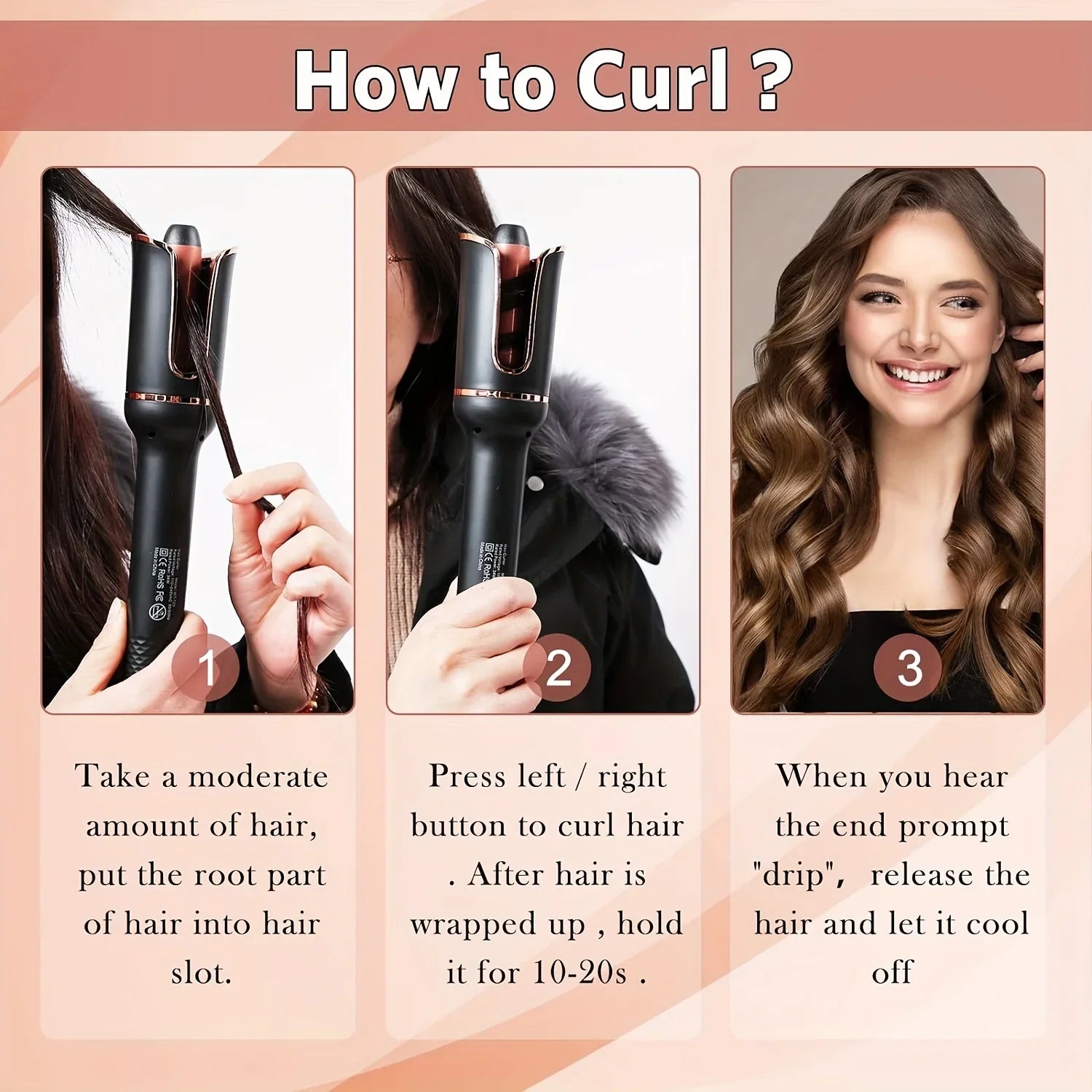 Automatic Hair Curler Auto Hair Curling Iron Ceramic