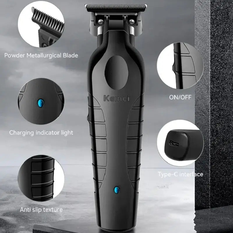 Kemei Men's Cordless Hair Clipper USB Rechargeable