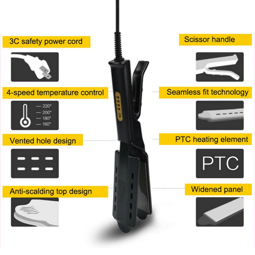 Hair Straightener Four-gear Temperature Adjustment Ceramic Tourmaline Ionic Flat Iron Hair Straightener For Women