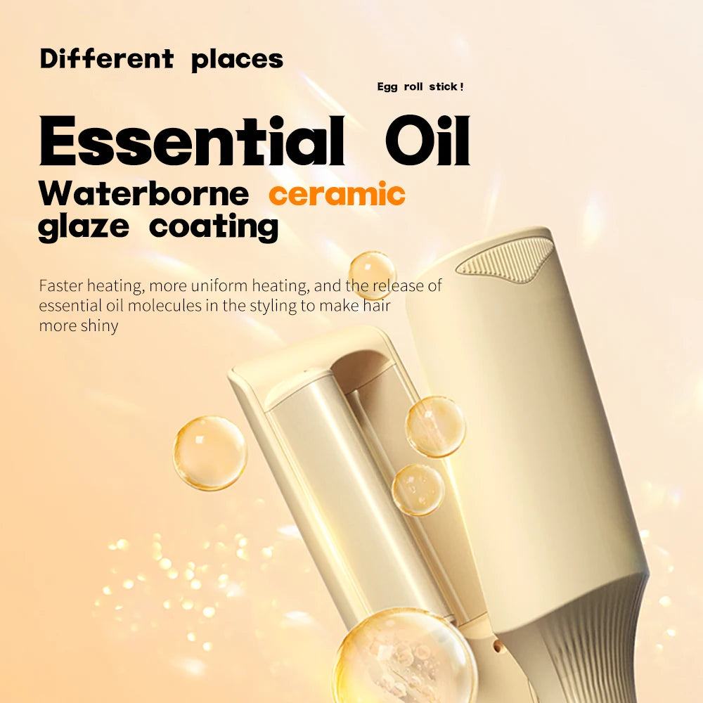 32mm Hair Wave Curling Iron Professional French Egg Roll Hair Curler Corrugated Wavy Styler