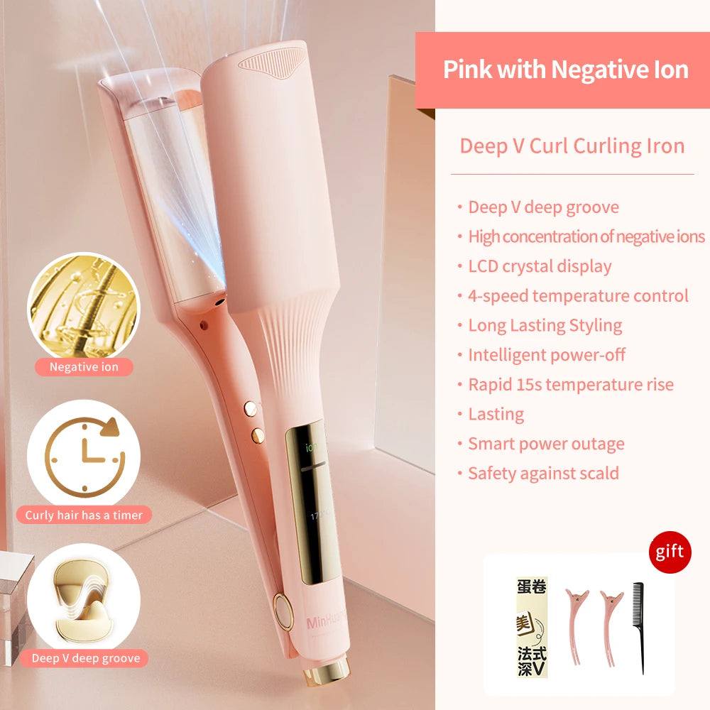 32mm Hair Wave Curling Iron Professional French Egg Roll Hair Curler Corrugated Wavy Styler