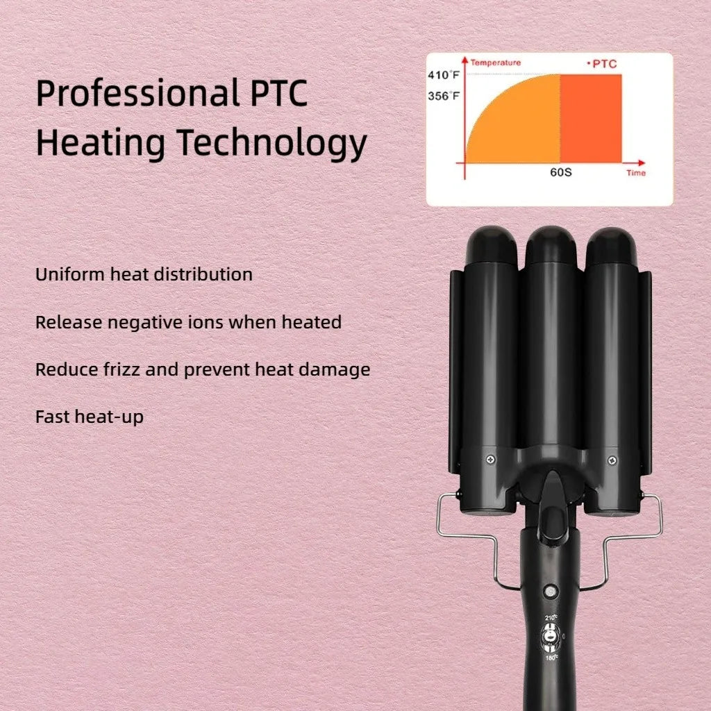 Professional Hair Tools Curling Iron Ceramic Triple Barrel Hair Curler Irons Hair Waver Styling Tools Hair Curlers for Beauty