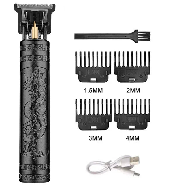 Vintage Cordless Hair Cutting Machine Portable Hair Clipper Electric Hair Trimmer USB Fast Charging