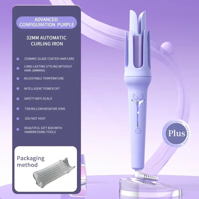 Automatic Curling Iron 32 mm Big Roll Anion  Ceramic Hair Curler