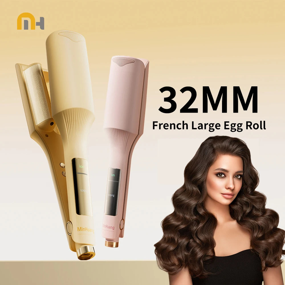 32mm Hair Wave Curling Iron Professional French Egg Roll Hair Curler Corrugated Wavy Styler