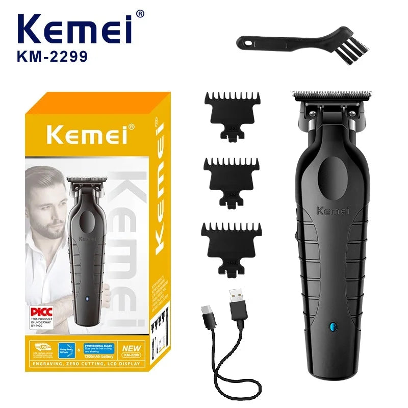 Kemei Men's Cordless Hair Clipper USB Rechargeable