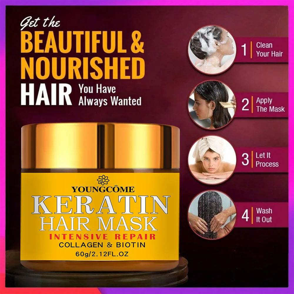 Hair Repairs Hair Mask Biotin Collagen Keratin Treatment Hairs Conditioner