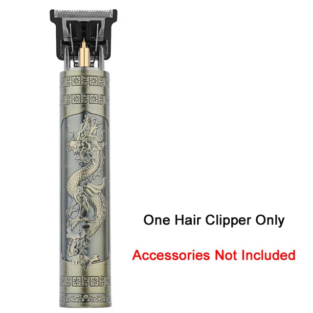 Vintage Cordless Hair Cutting Machine Portable Hair Clipper Electric Hair Trimmer USB Fast Charging