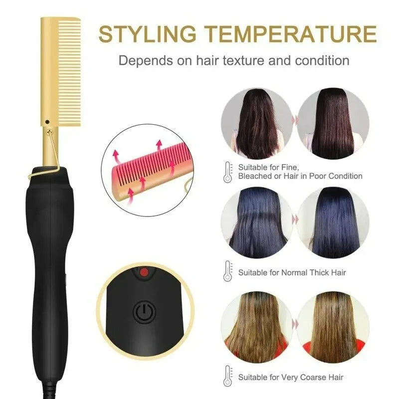New Multi-functional Electric Copper Hair Straightener Household Hair Straightener