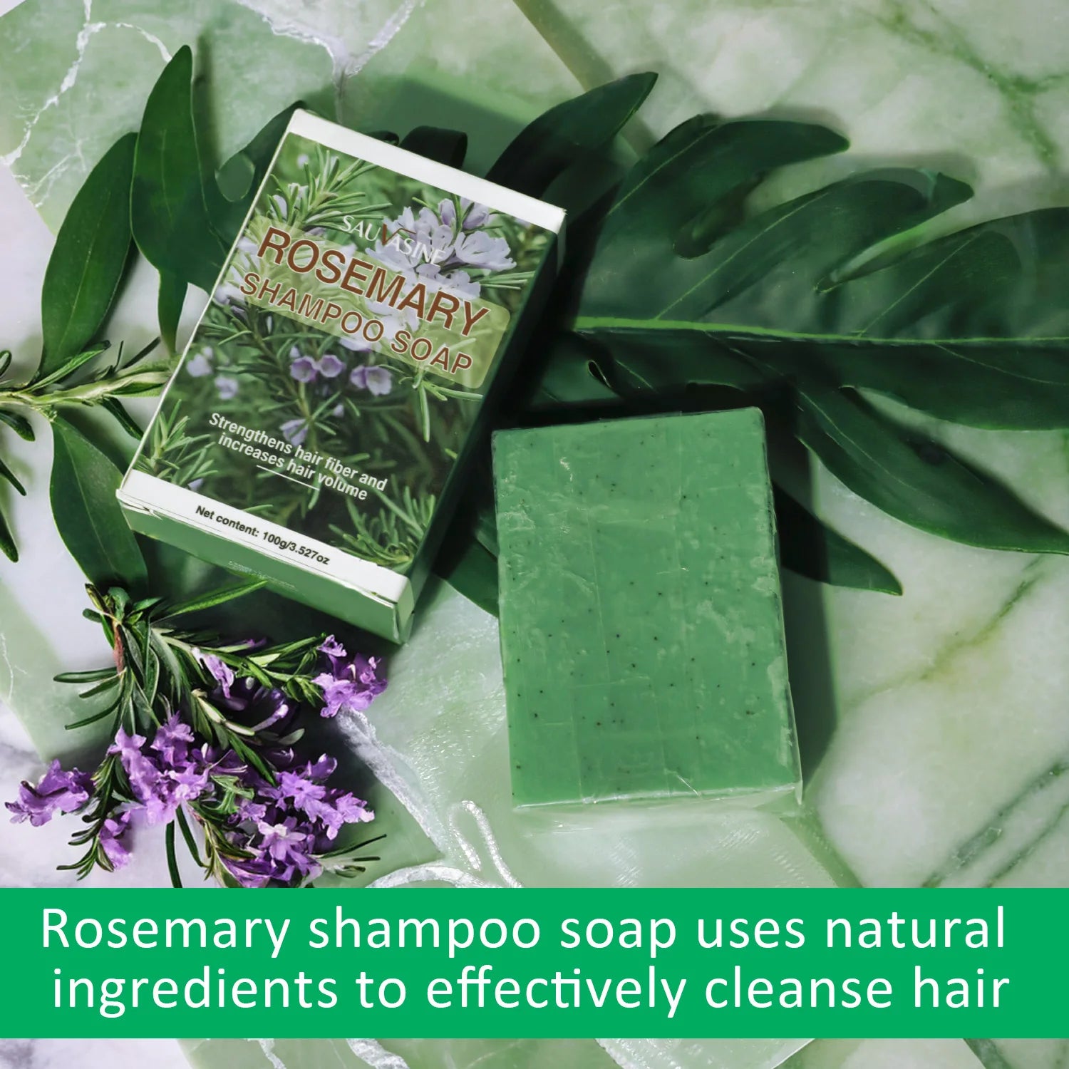 100g Rosemary Soap For Hair Growth Volumizing