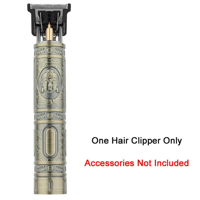 Vintage Cordless Hair Cutting Machine Portable Hair Clipper Electric Hair Trimmer USB Fast Charging